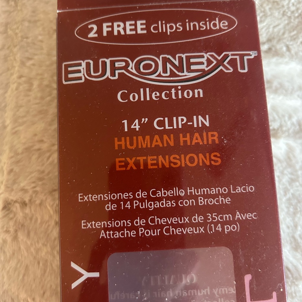14" Clip-In Human Hair Extensions - Blonde